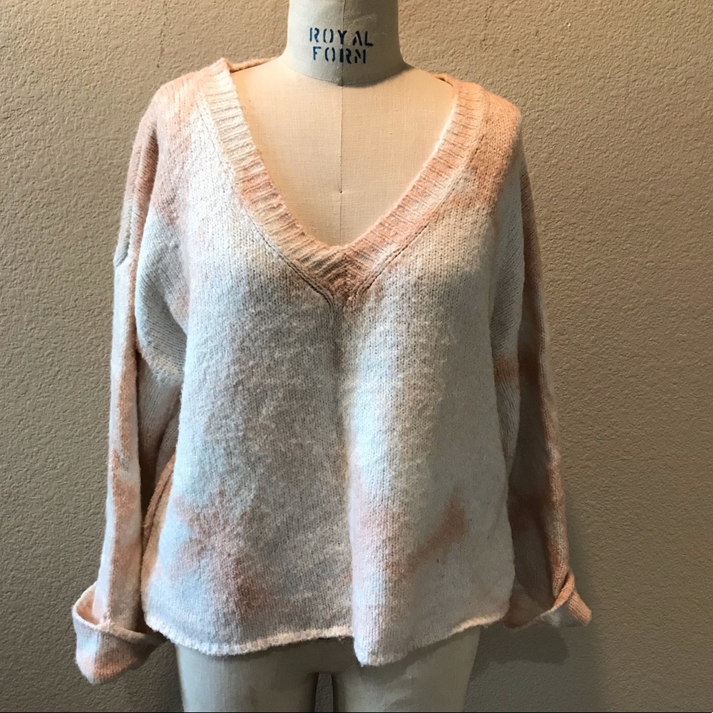 Anthropologie oversized v-neck sweater